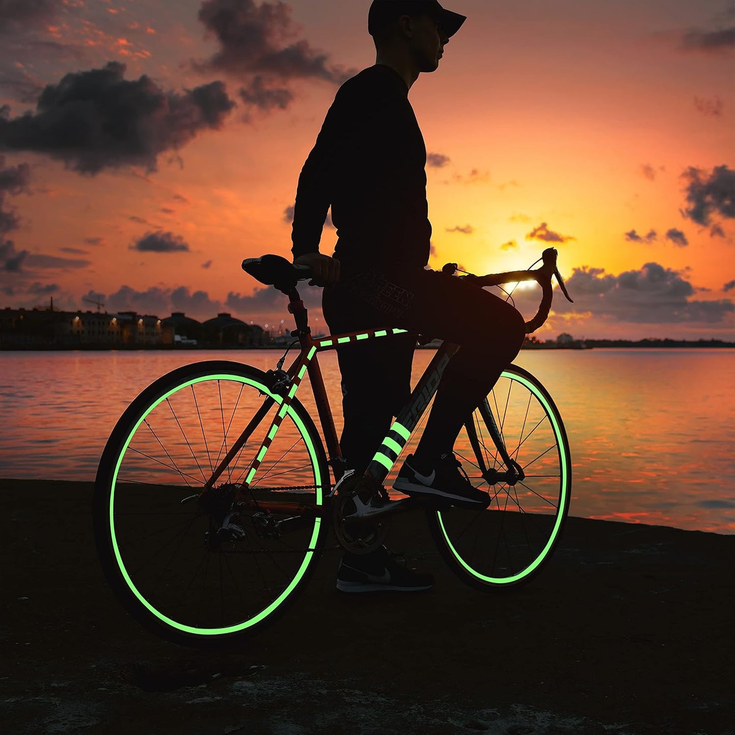 Heavy-Duty 16 Ft Glow in the Dark Tape - Versatile Neon Fluorescent Tape for Stairs, Stage, and Duct Applications