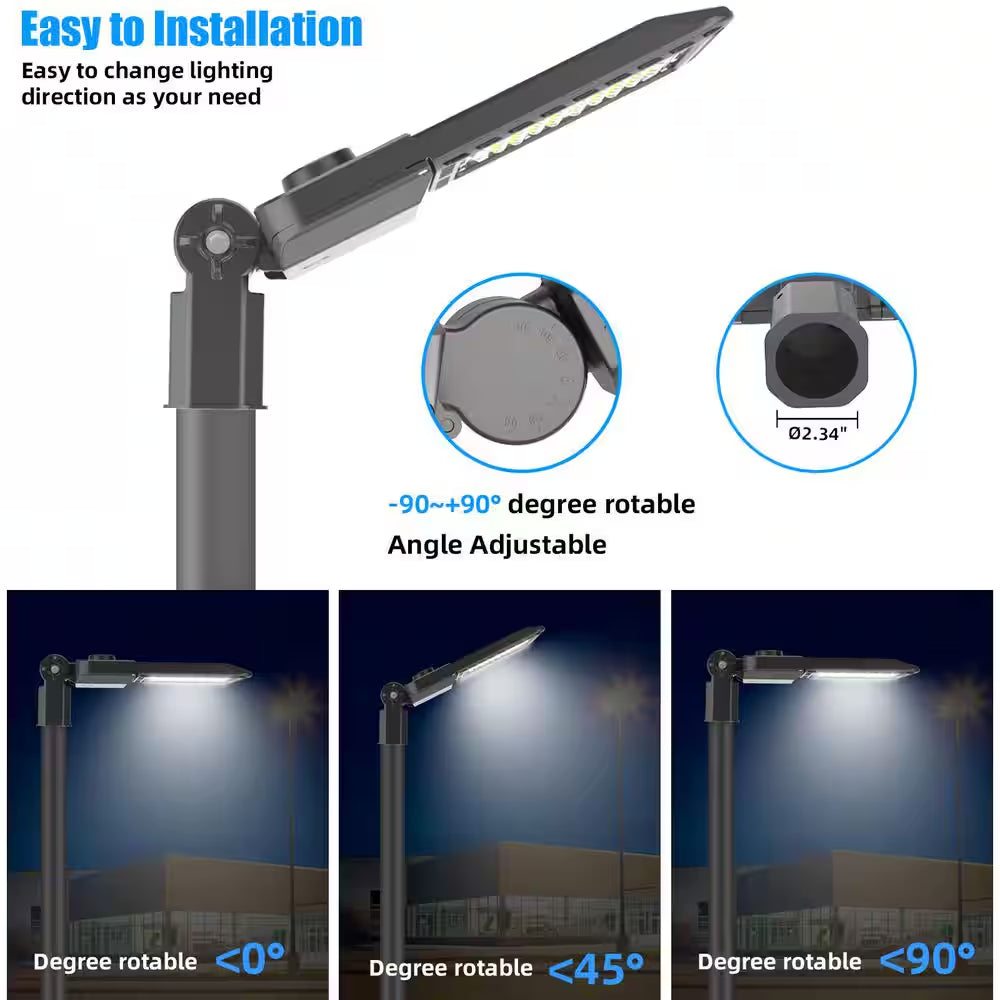1500-Watt Equivalent Integrated LED Bronze Parking Lot Light with Photocell Slip Fitter, 39000 Lumens, 5000K