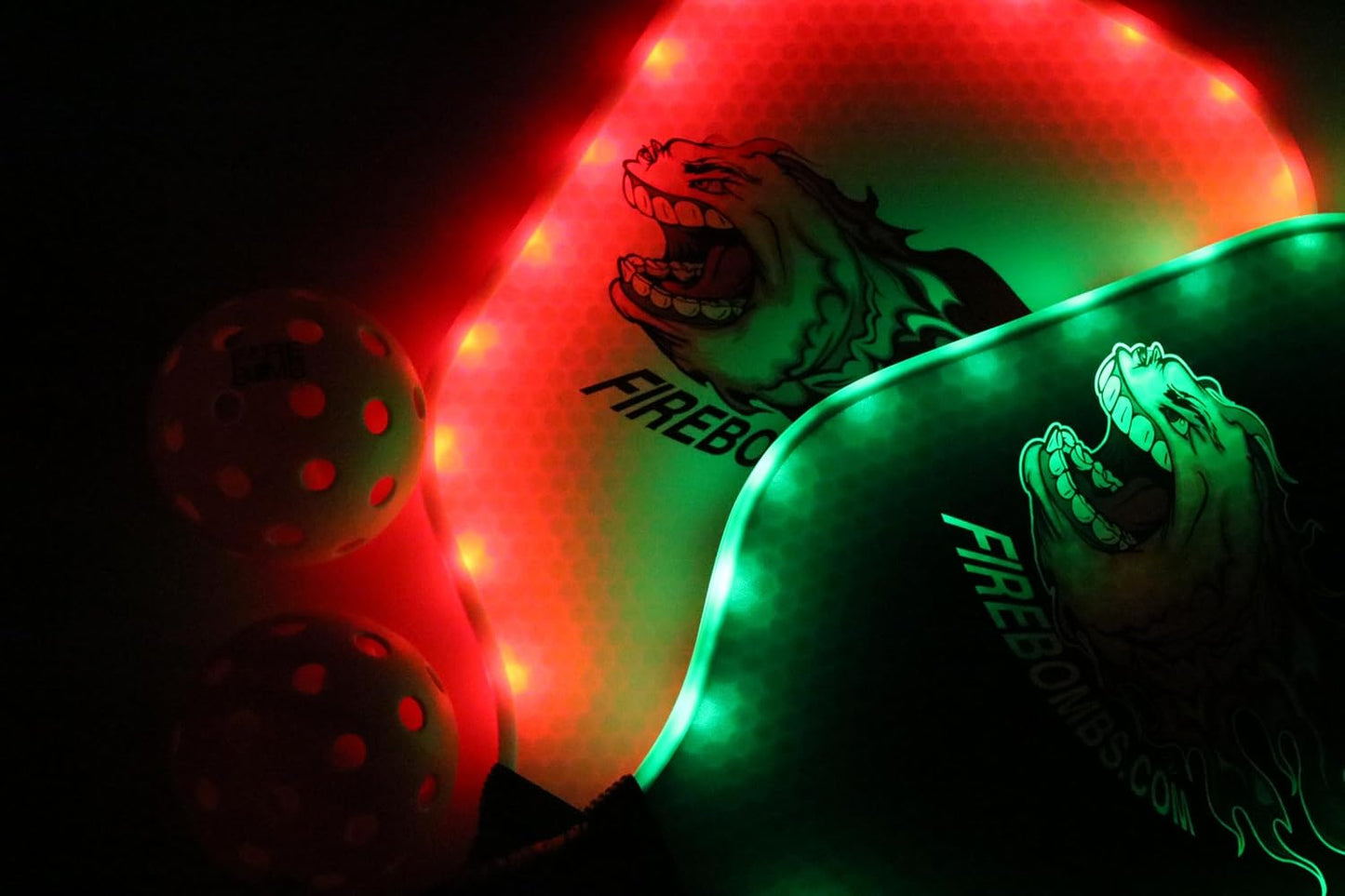 LED Rechargeable Light up Pickleball Paddle Set by ™