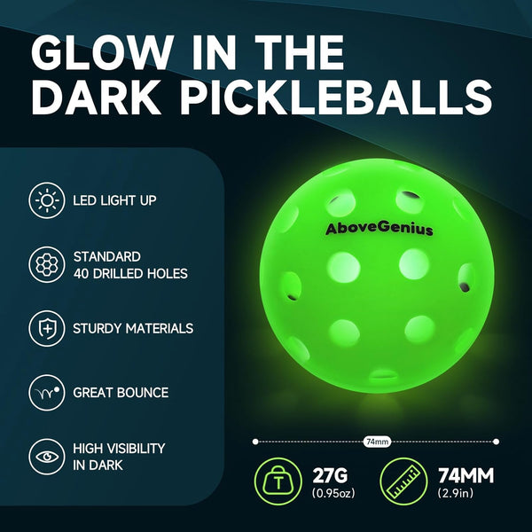 Glow Night Pickleball Balls