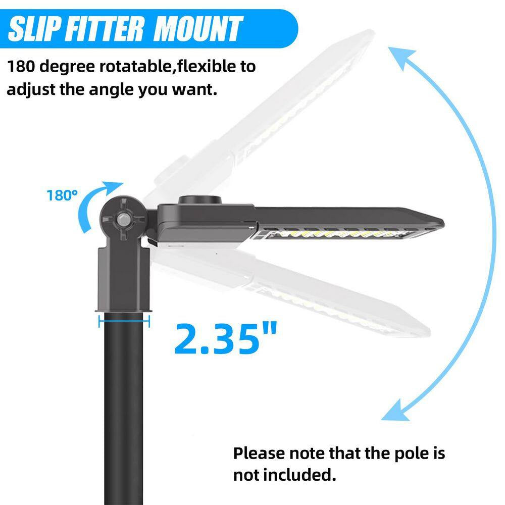 1500-Watt Equivalent Integrated LED Bronze Parking Lot Light with Photocell Slip Fitter, 39000 Lumens, 5000K