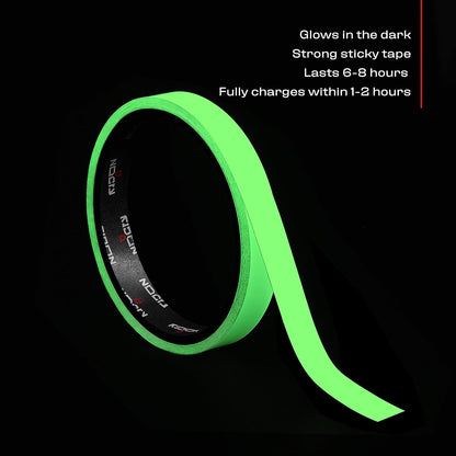 Heavy-Duty 16 Ft Glow in the Dark Tape - Versatile Neon Fluorescent Tape for Stairs, Stage, and Duct Applications